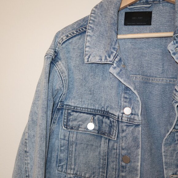 Oak + Fort Acid Wash Jean Jacket XS - Picture 5 of 8